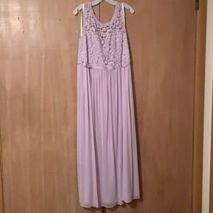 Iris Long Bridesmaid dress with lace